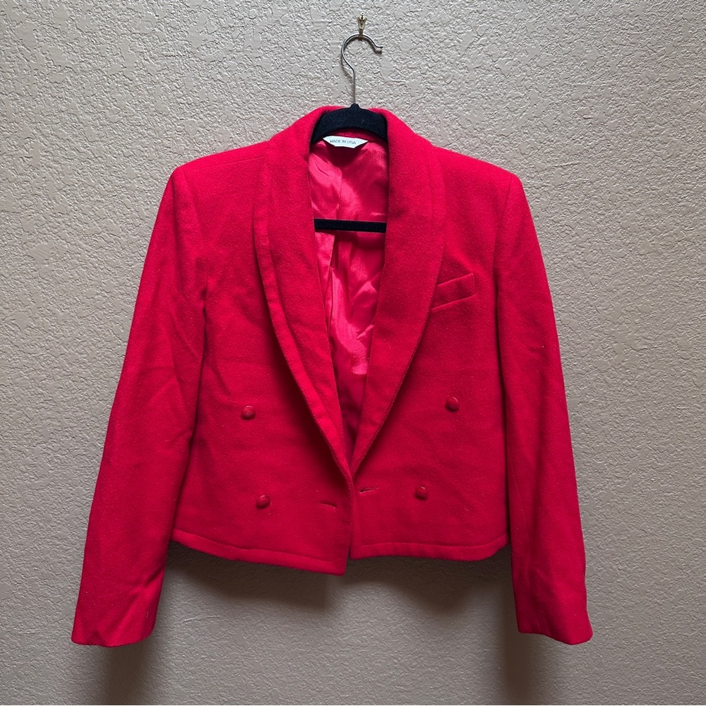 Vintage Talbots Wool Blazer red